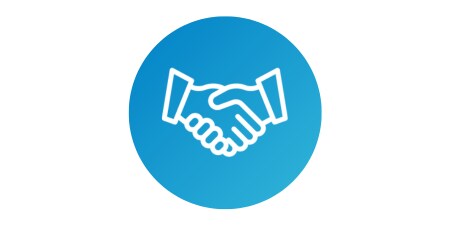 icon showing raising hands
